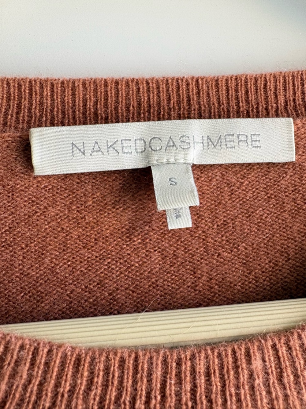 NakedCashmere Rust Sweater with Ribbed Neckline - Picture 3 of 12